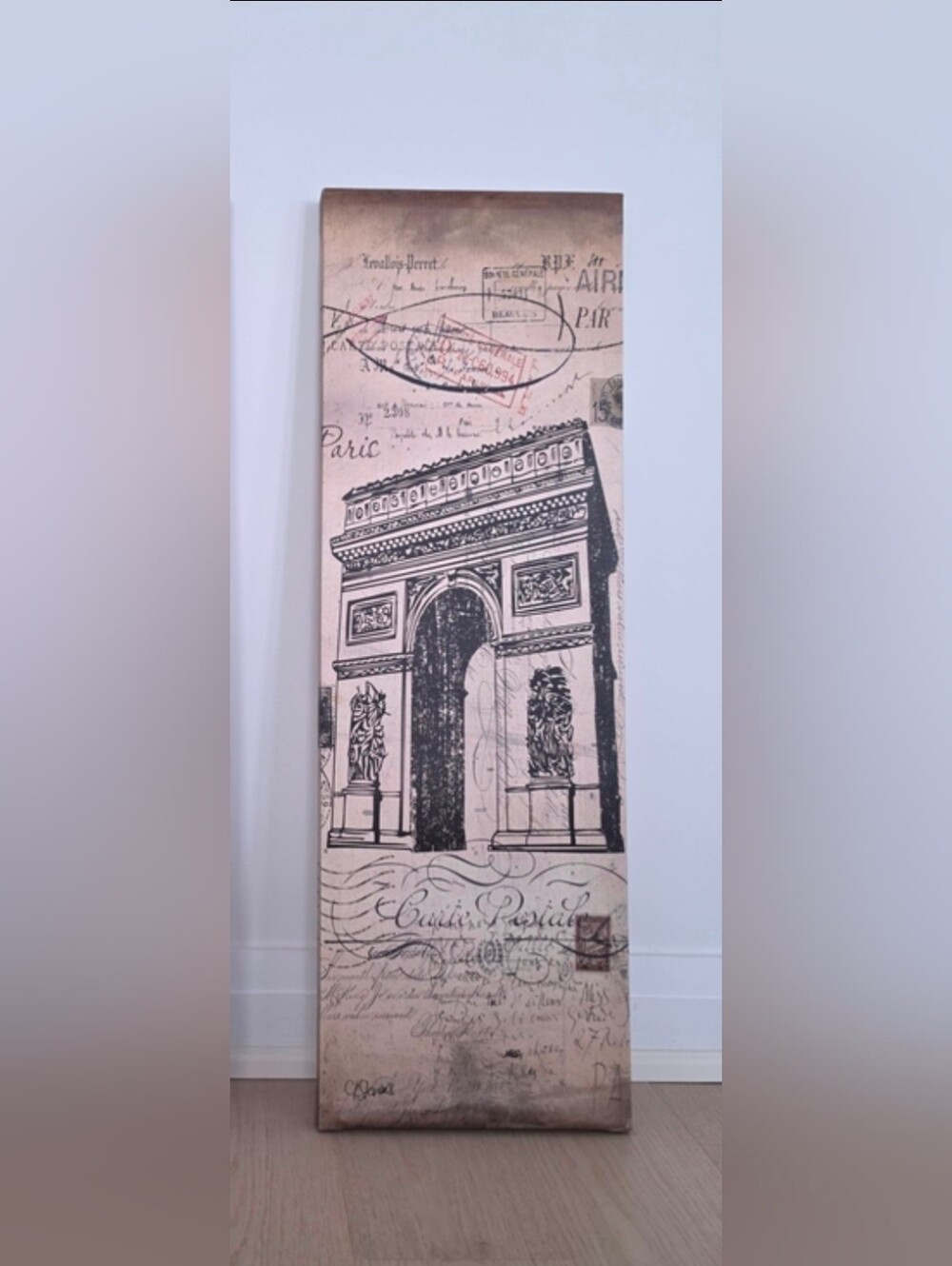 NWOT- Vintage Paris Arc de Triomphe Landmark Wall Art - Beige/Brown (Set Of 1)